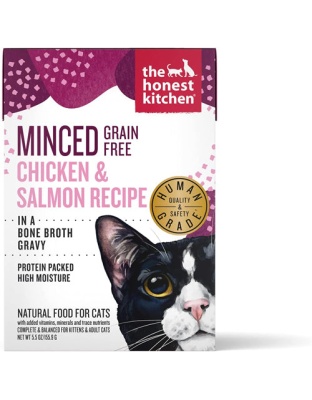 Honest Kitchen Cat Minced Chicken Salmon 5.5oz. (Case of 12)