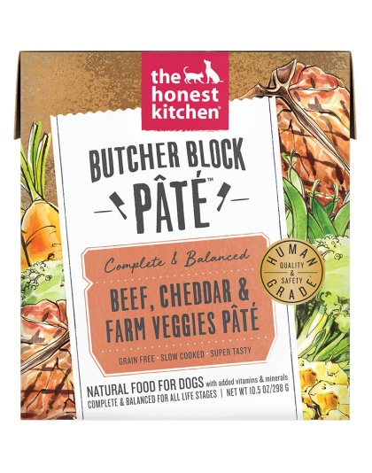 Honest Kitchen Dog Butcher Block Pate Beef And Cheddar 10.5oz. (Case of 6)