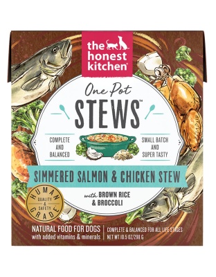 Honest Kitchen Dog One Pot Simmered Salmon And Chicken With Brown Rice And Broccoli 10.5oz. (Case of 6)