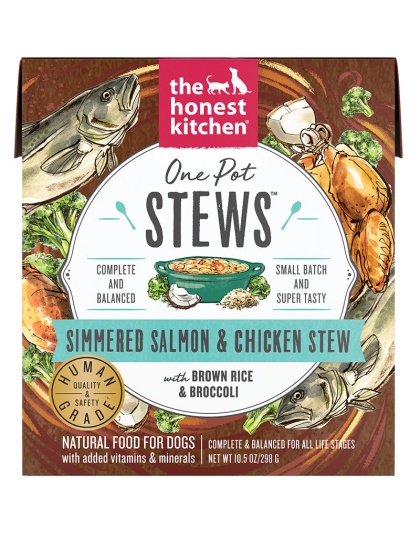 Honest Kitchen Dog One Pot Simmered Salmon And Chicken With Brown Rice And Broccoli 10.5oz. (Case of 6)