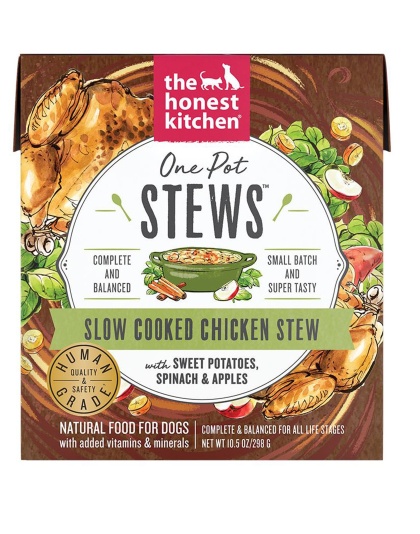 Honest Kitchen Dog One Pot Stew Slow Cooked Chicken With Sweet Potato; Spinach And Chicken 10.5oz. (Case of 6)