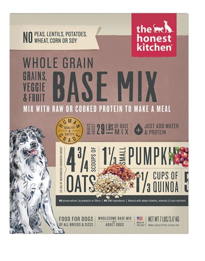 Honest Kitchen Dog Whole Grain Veggie And Fruit Dehydrated Base Mix 7Lbs. Box