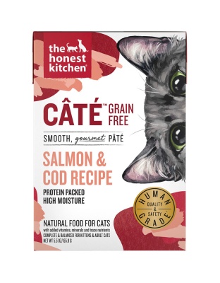 Honest Kitchen Cat Cate Salmon and Cod Pate 5.5oz. (Case of 12)