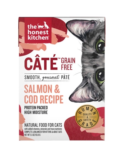 Honest Kitchen Cat Cate Salmon and Cod Pate 5.5oz. (Case of 12)