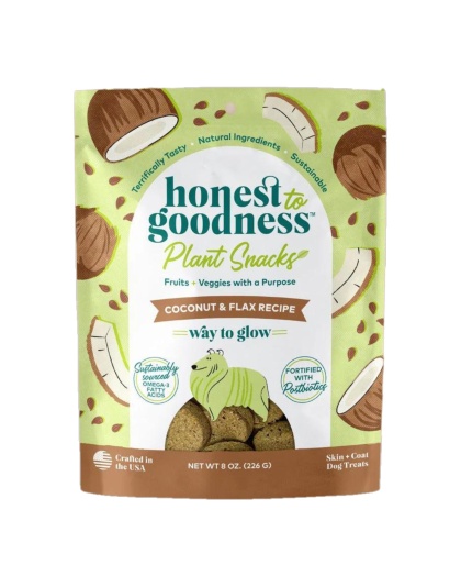 Honest To Goodness Way To Glow Skin & Coat Treats Coconut/Flax 8oz.