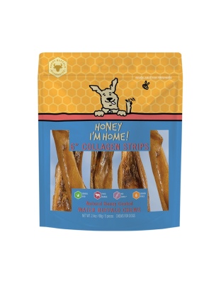 Honey I'm Home Dog Buffalo Collagen Chew 6 Inch 5 Pack