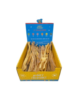 Honey I'm Home Dog Buffalo Collagen Strips 12 Inch (Case of 30)