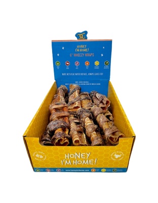Honey I'm Home Dog Buffalo Trachea Wrapped In Lung 6 Inch (Case of 16)
