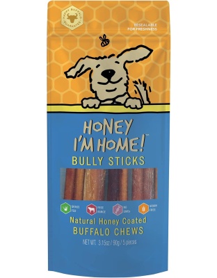 Honey Im Home Dog Buffalo Bully 6 Inches 5 Pack