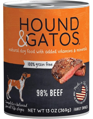 Hound And Gatos Dog Grain Free Beef 13oz. (Case of 12)