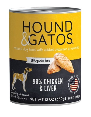 Hound And Gatos Dog Grain Free Chicken And Liver 13oz. (Case of 12)