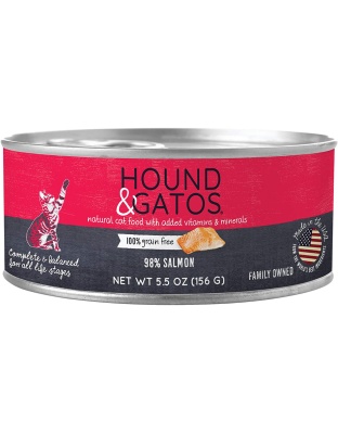Hound and Gatos Cat Grain Free Salmon 5.5oz. (Case of 24)
