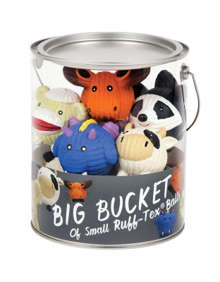 Hugglehounds Dog Ruff-Tex Balls Latex Toys 10 Pack Bucket