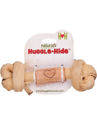 Hugglehounds Dog Natural Leather Knot Bone Large