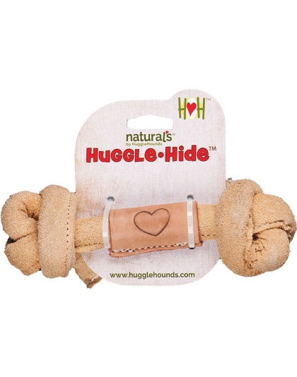 Hugglehounds Dog Natural Leather Knot Bone Large