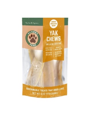 Hungry Paws Long Lasting Dog Chew Treat Yak Cheese 6oz.
