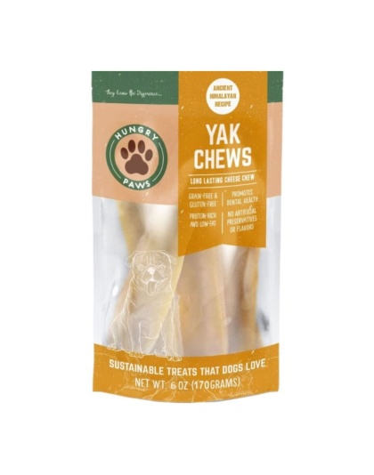 Hungry Paws Long Lasting Dog Chew Treat Yak Cheese 6oz.