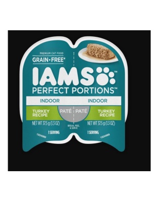 IAMS Perfect Portions PatÃ© Indoor Adult Wet Cat Food Turkey 24ea/2.6 oz, 24 pk