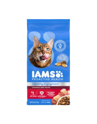 IAMS ProActive Health Healthy Enjoyment Dry Cat Food Chicken & Beef, 1ea/6 lb