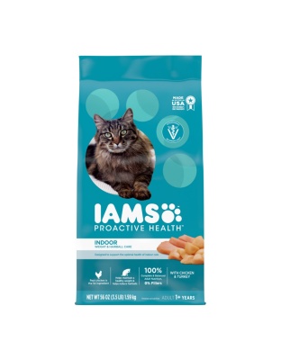 IAMS Proactive Health Weight Control & Hairball Care Indoor Adult Dry Cat Food Chicken & Turkey 1ea/3.5 lb