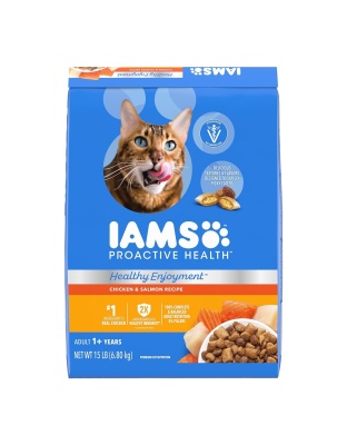 IAMS ProActive Health Healthy Enjoyment Dry Cat Food Chicken & Salmon 1ea/15 lb