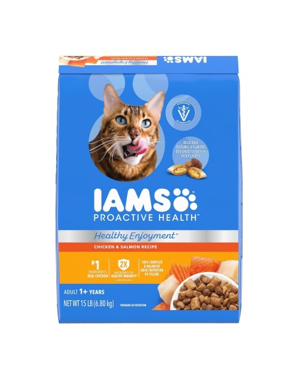 IAMS ProActive Health Healthy Enjoyment Dry Cat Food Chicken & Salmon 1ea/15 lb