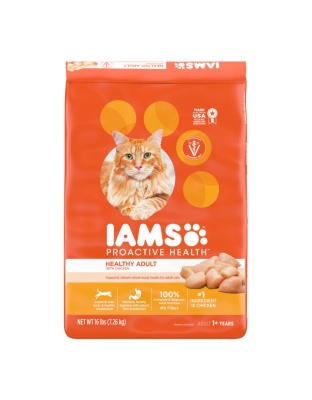 IAMS Proactive Health Adult Dry Cat Food Chicken 1ea/16 lb