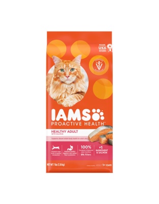 IAMS Proactive Health Adult Dry Cat Food Salmon 1ea/7 lb