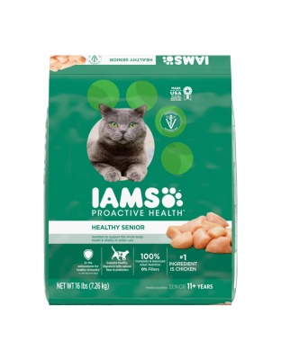 IAMS Proactive Health Senior Dry Cat Food Chicken 1ea/16 lb