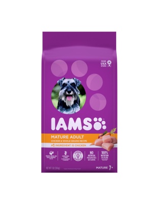 IAMS Mature Adult Senior Dry Dog Food Real Chicken 1ea/7 lb