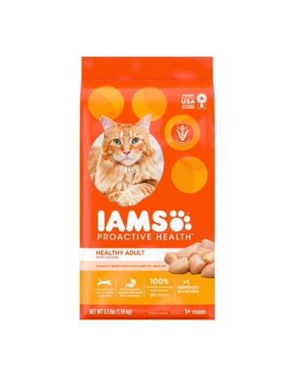 IAMS Proactive Health Adult Dry Cat Food Chicken 1ea/3.5 lb