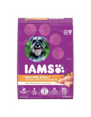 IAMS Mature Adult Senior Dry Dog Food Real Chicken 1ea/15 lb