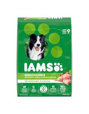 IAMS Minichunks Small Kibble High Protein Adult Dry Dog Food Real Chicken 1ea/15 lb