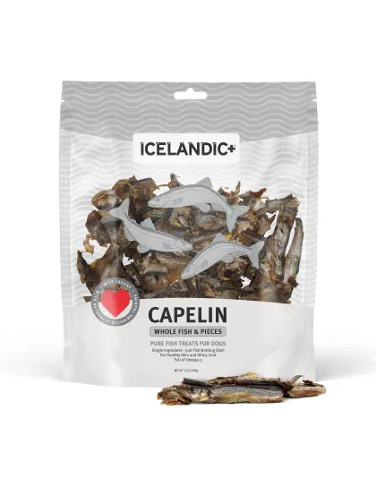 Icelandic Dog Capelin Fsh Whl Bulk 12 oz. 8 ea Per Box
