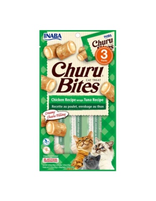 Inaba Churu Bites Cat Treats Tuna .35oz.-3 Pk (Case of 6)