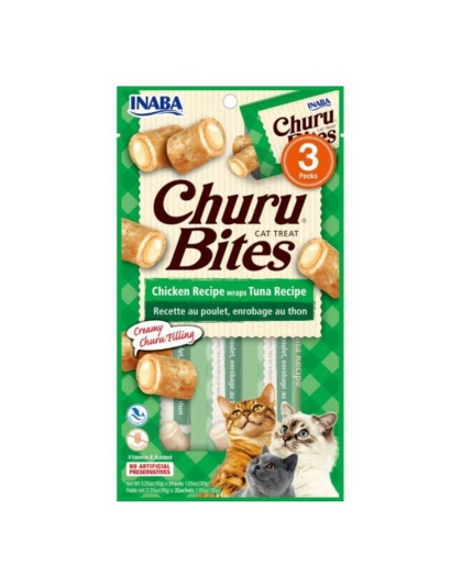 Inaba Churu Bites Cat Treats Tuna .35oz.-3 Pk (Case of 6)