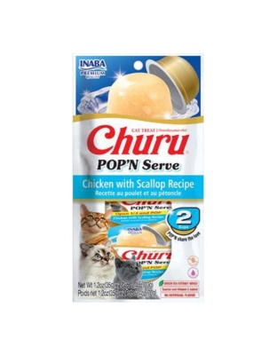 Inaba Churu Pop'N Serve Cat Treat Chicken 2.46oz. (Case of 4)