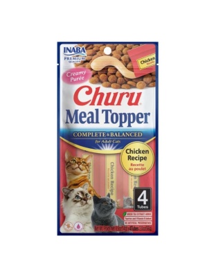 Inaba Churu Complete & Balanced Topper For Cats Chicken 2oz.-4 Pk (Case of 6)
