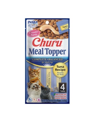 Inaba Churu Complete & Balanced Topper For Cats Tuna 2oz.-4 Pk (Case of 6)