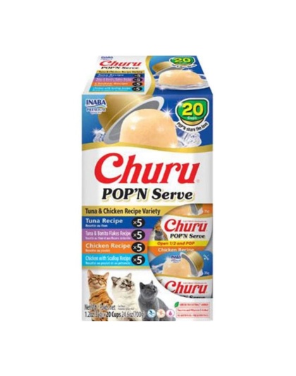 Inaba Churu Pop'N Serve Variety Pack Cat Treat Variety 24.6oz.