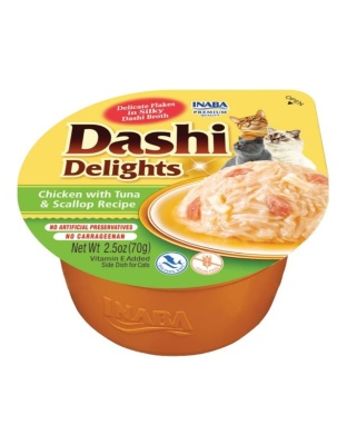Inaba Dashi Delights Flakes In Broth Chicken/Tuna/Scallop 2.5oz. (Case of 6)