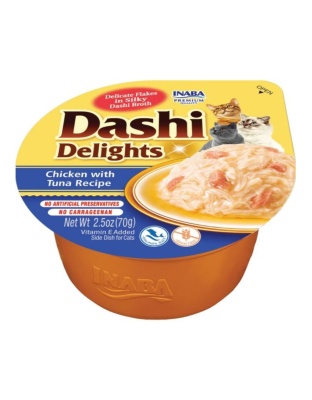 Inaba Dashi Delights Flakes In Broth  Chicken/Tuna 2.5oz. (Case of 6)