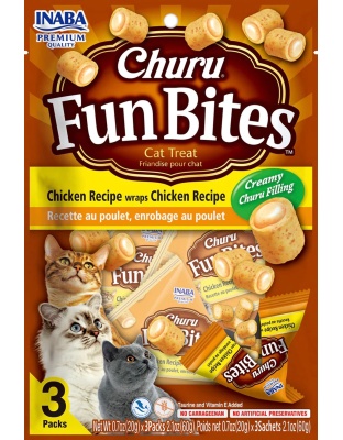 Inaba Churu Fun Bites 2.1oz. Chicken Wraps (3 Count)