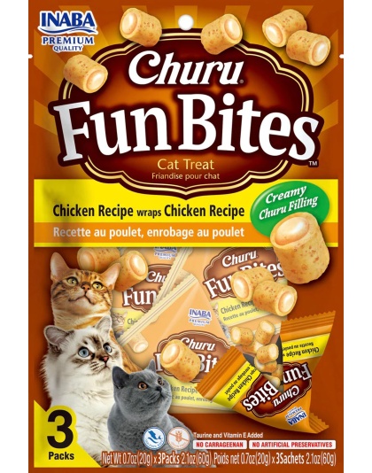Inaba Churu Fun Bites 2.1oz. Chicken Wraps (3 Count)