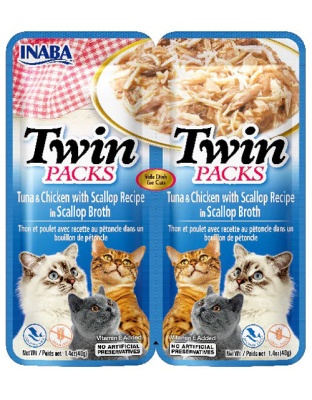 Inaba Cat Twin Pack Tuna Chicken in Scallop Broth 2.08oz. (6 Count)