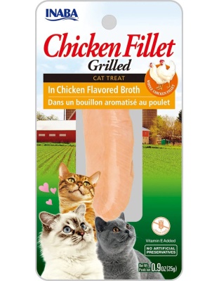Inaba Cat Grill Fil Chicken/Chicken Broth 0.9Oz/6Ct.