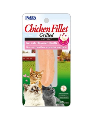 Inaba Cat Grill Fil Chicken/Crab Broth  0.9Oz/6Ct.
