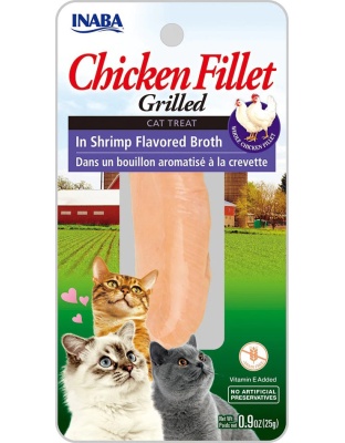 Inaba Cat Grill Fil Chicken/Shrim Broth 0.9Oz/6Ct.