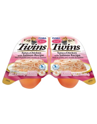 Inaba Cat Twin Cups Tuna Chicken S Almon 6Ct/2.46Oz