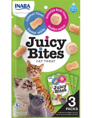 Inaba Cat Juicy Bites Homestyle calamari 1.2oz. (6 Count)